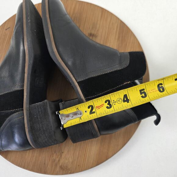 Korks Boots Womens Size 6.5 Black Leather Suede Ankle Chelsea Side Zip Q43803 - Picture 11 of 16